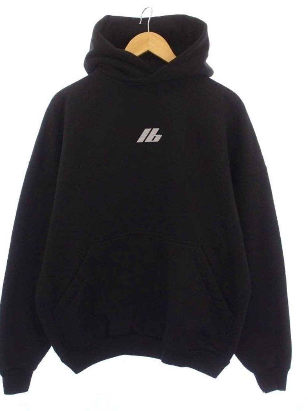 Balenciaga Large Fit Hoodie Pullover Sweatshirt Long Sleeve Logo 1 S Black - Picture 2 of 9